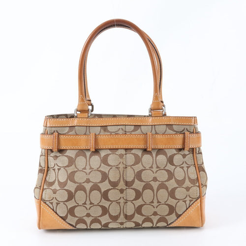 Coach Signature Monogram Canvas Handtasche