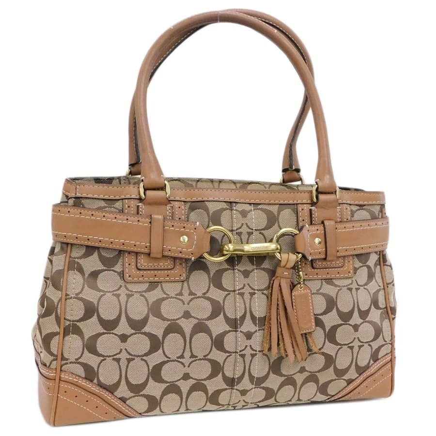Coach Signature Monogram Canvas Handtasche