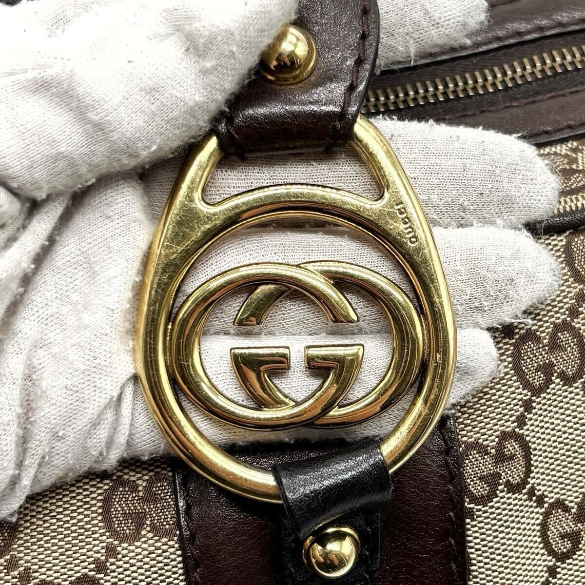 Gucci GG Interlocking Boston Bag Monogram Canvas