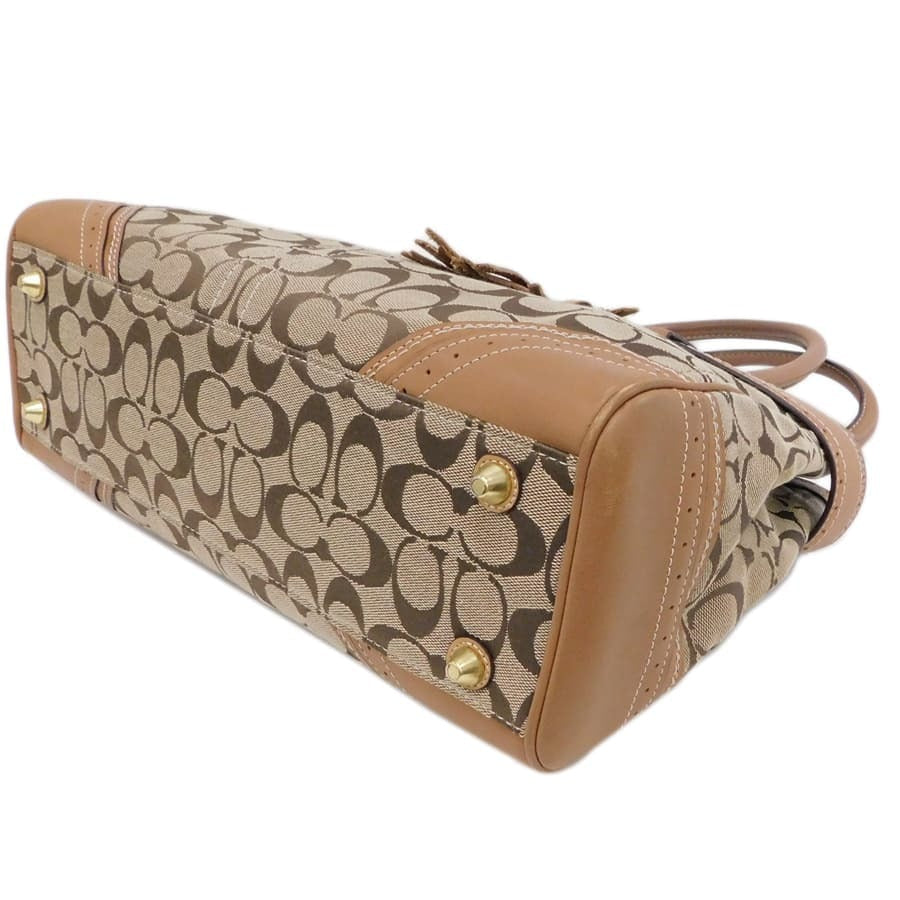 Coach Signature Monogram Canvas Handtasche