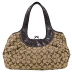 Coach Ergo Pleated Signature Monogram Canvas Handtasche