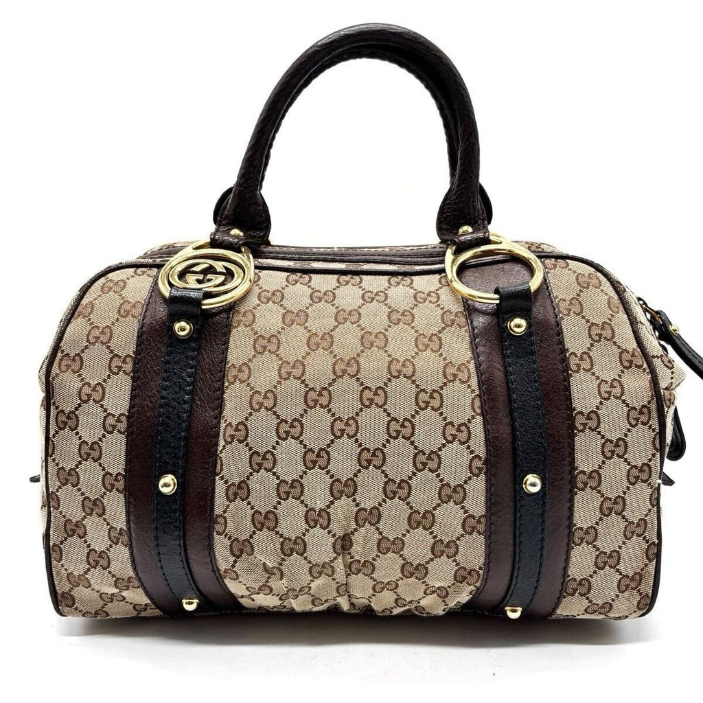 Gucci GG Interlocking Boston Bag Monogram Canvas