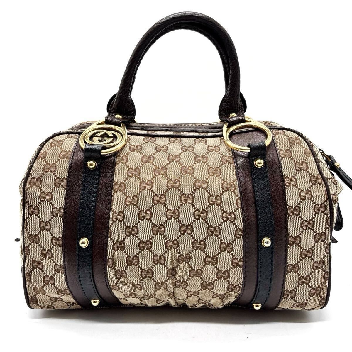 Gucci GG Interlocking Boston Bag Monogram Canvas