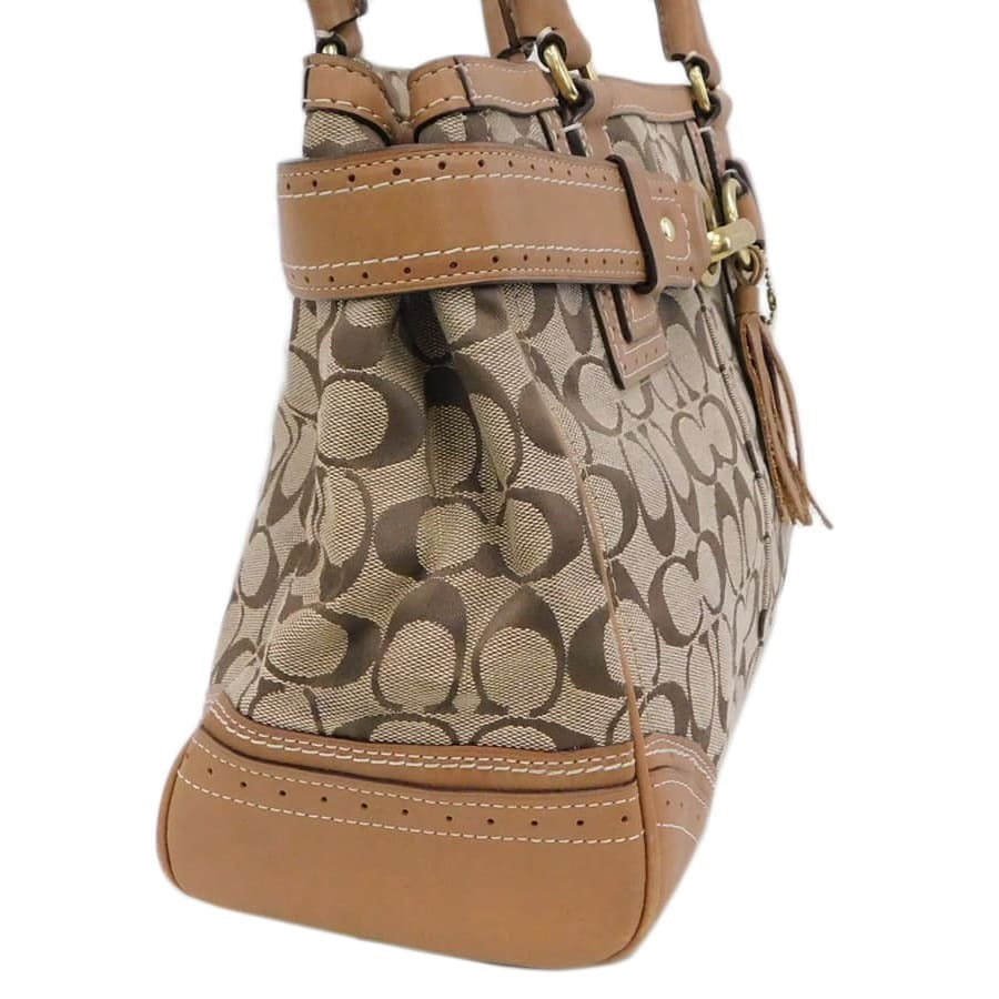 Coach Signature Monogram Canvas Handtasche
