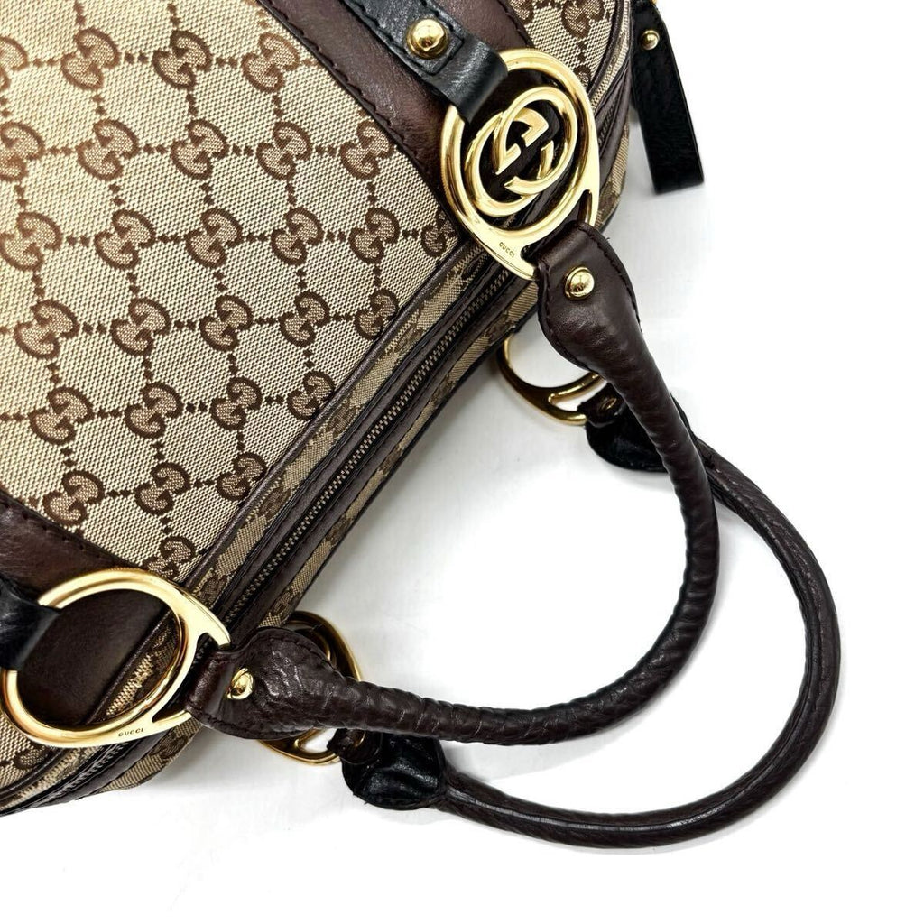 Gucci GG Interlocking Boston Bag Monogram Canvas