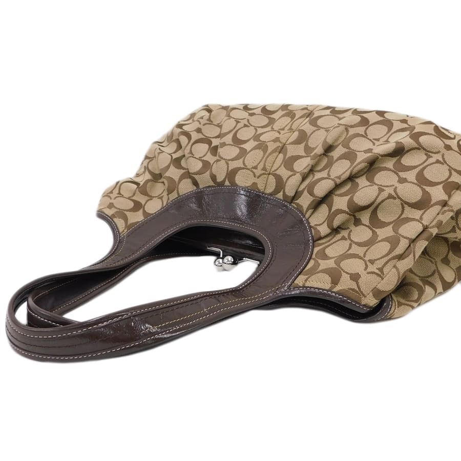 Coach Ergo Pleated Signature Monogram Canvas Handtasche