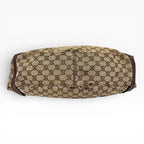 Túi đeo vai The Vintage Mansion Gucci GG canvas họa tiết monogram cổ điển với chi tiết da nâu sang trọng